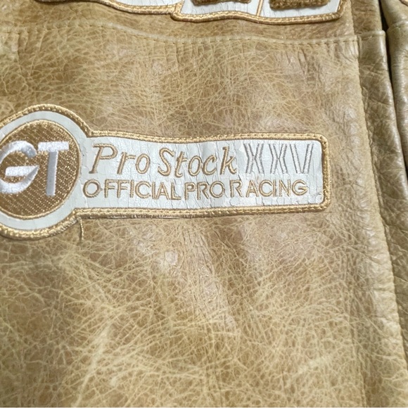 SCHOTT VINTAGE MOTORCYCLE MEN'S LEATHER JACKET  Formula One Racing XXL - Picture 6 of 15